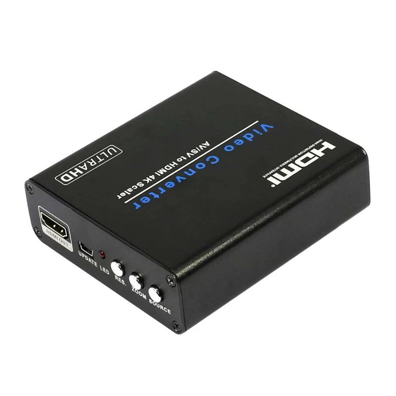 

HFES Rca Av To Hdmi 4K Converter Scaler Av/Sv Input To Hdmi Output Analog To Digital Adapter