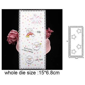 

2020 new metal dies Stars Background Frame Cutting Dies Stencils For DIY Scrapbooking dies Decorative Embossing Cards Craft dies