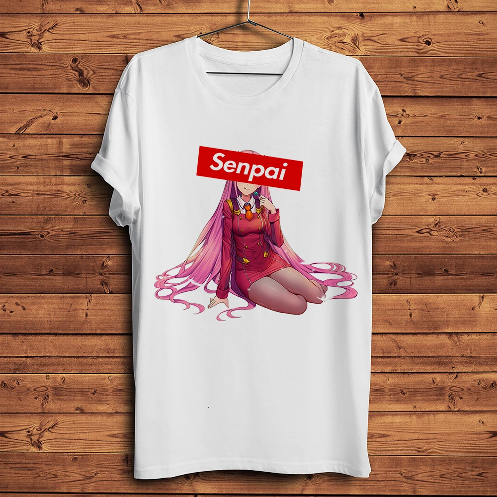日本 Acgn おかしい Senpai アニメ Tシャツ男性 New 白カジュアルオムクールマンガストリート Tシャツユニセックス T Shirts Aliexpress
