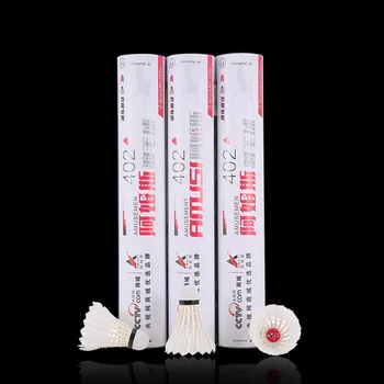 

AMUSI 12 PCS White Feather Badminton Ball Shuttlecocks Sport Training Train Universal Weight Badminton Ball