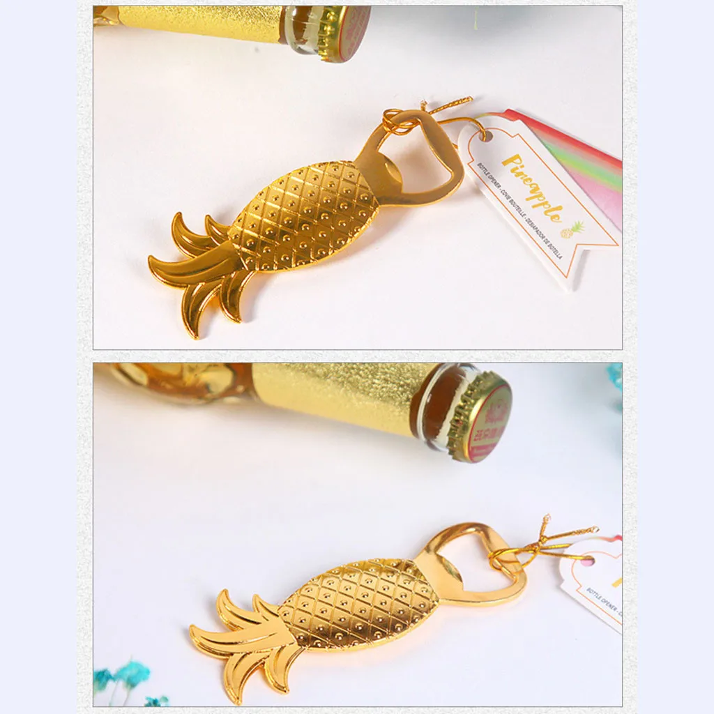Pineapple Shape Bottle Opener 1PC Kitchen Gadget Small Gifts Alloy Wedding Beer Bottle Opener 1206#30