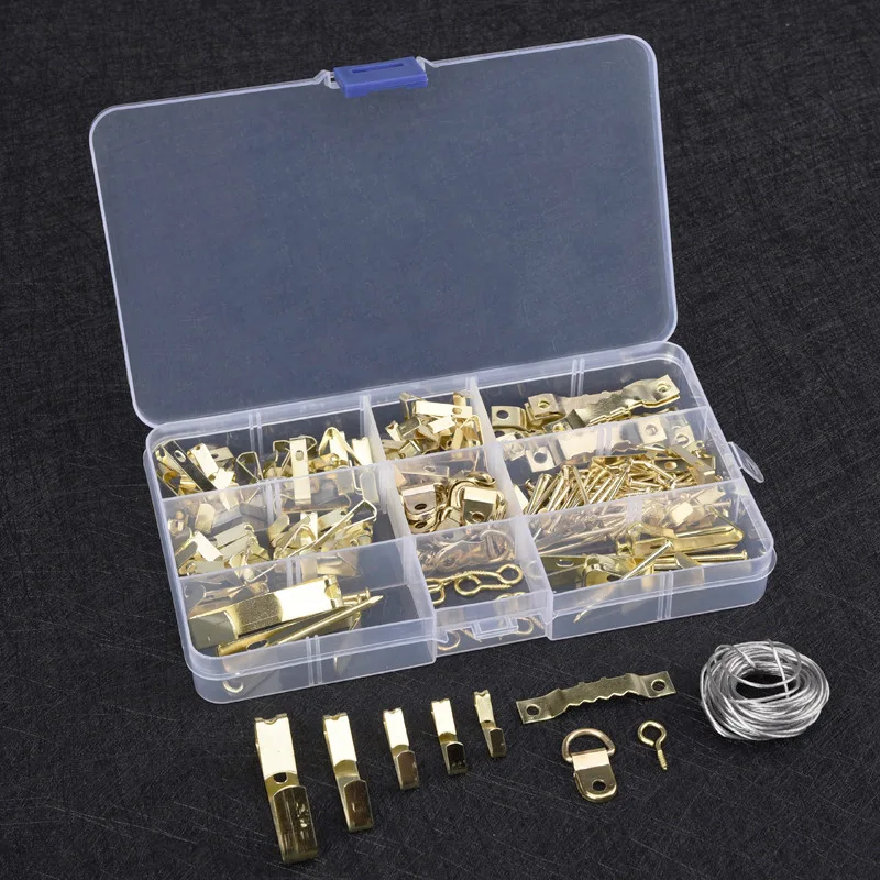 220PCS Photo Frame Metal Stable Hanger Saw Tooth Easy Install Decorative Multi Functional Hanging Tools Hook Set | Дом и сад