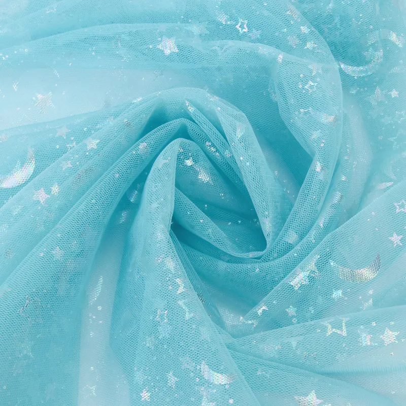 150 см* 100 см/шт блестящая Звезда Сетка Тюль Ткань красивое свадебное платье одежда украшение Материал DIY Мантилья швейные принадлежности