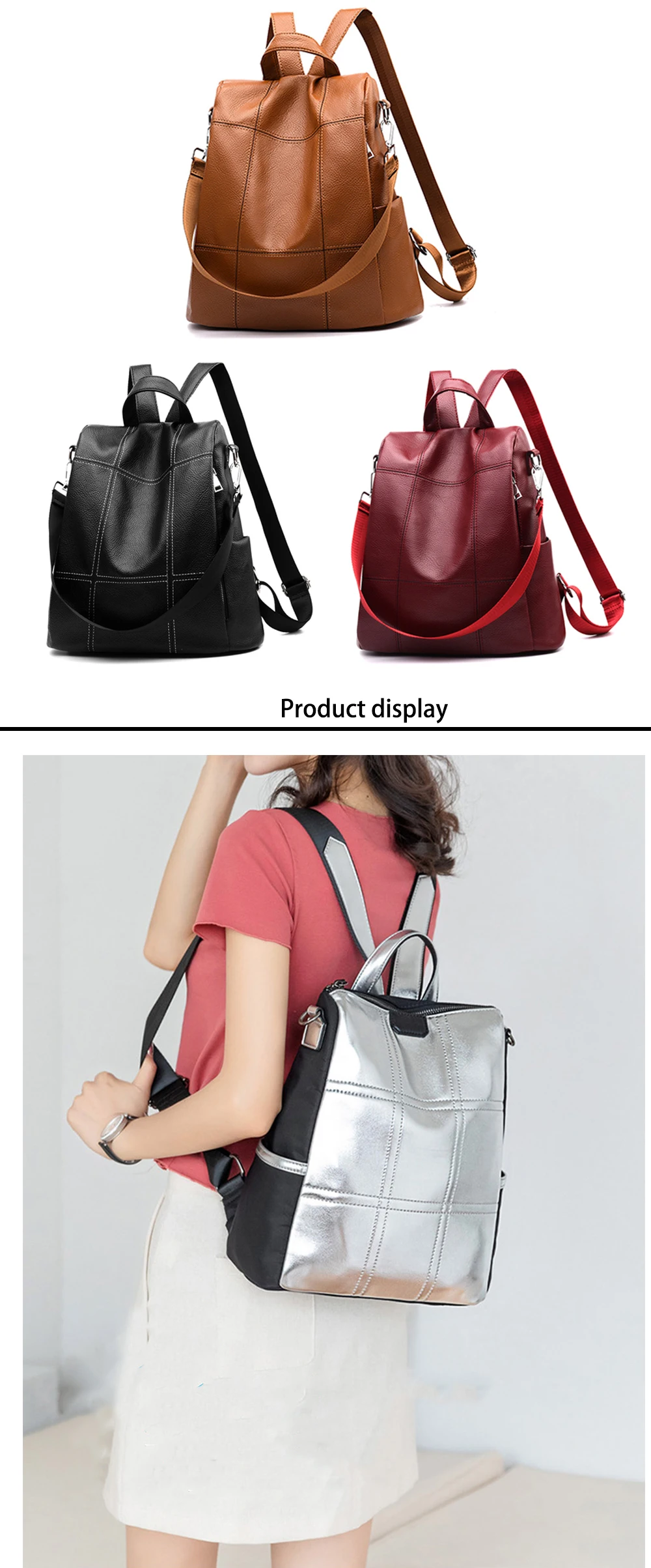 2019 модный брендовый новый высококачественный Женский рюкзак из искусственной кожи Ptgirl Большой Вместительный женский водонепроницаемый