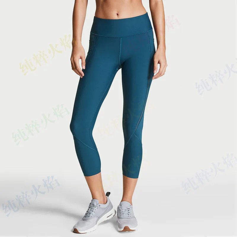 

Cross Border Amazon Wish Sports Fitness Trousers Lace Elasticity Yoga Running Breathable Tight WOMEN'S Pants