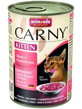 

ANIMONDA ANIMONDA CARNY KITTEN RIND & PUTENHERZEN for cats with beef and turkey hearts 400 g
