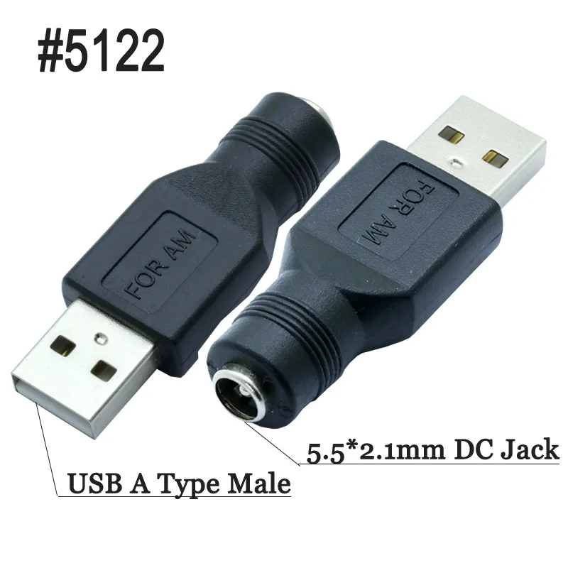 100 шт./лот 5,5x2,1 мм гнездо для USB 2,0 Тип A прямой штекер 5521 DC разъем адаптера питания