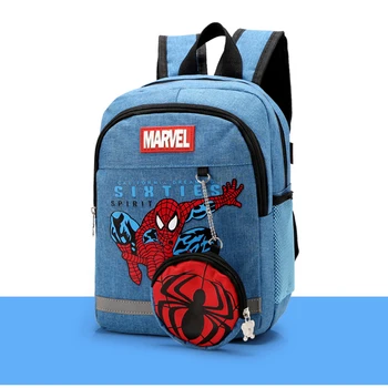 

Disney Cartoon Backpack Boy Girl Backpack Gift Toys Marvel Spiderman Captain America Super Heroes Bag