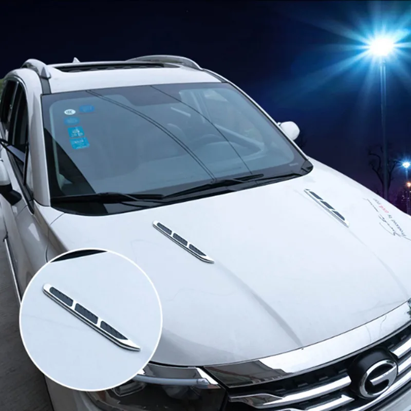 Автомобильный Стайлинг Автомобильный капот украшение автомобиля акула жабры воздуха на выходе наклейка для сиденья Ibiza Leon Toledo Arosa Alhambra Exeo