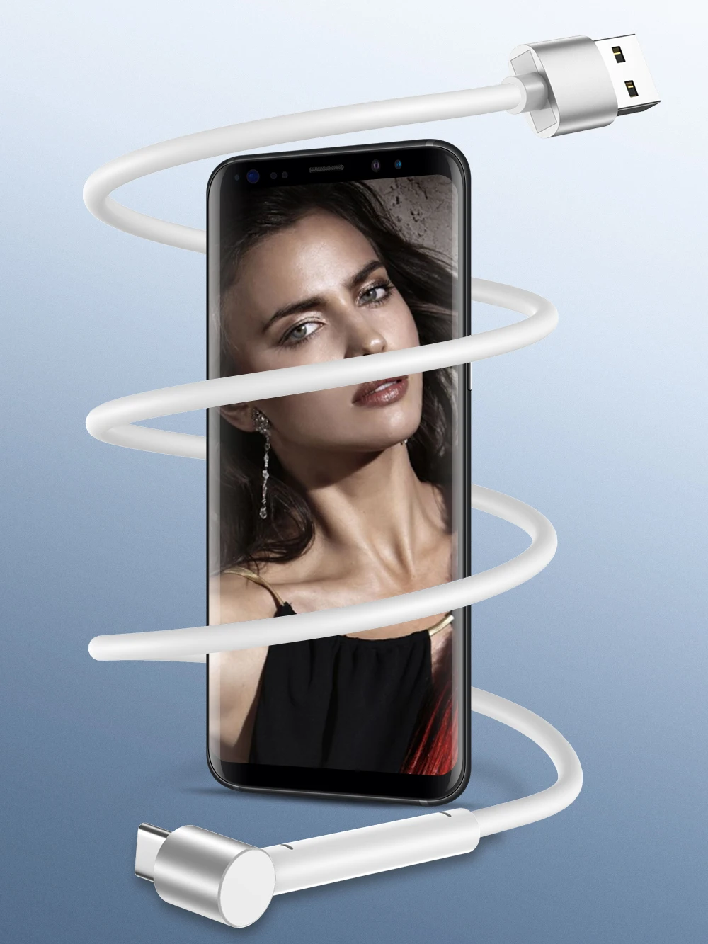 Кабель-держатель для быстрой зарядки usb type-C для samsung huawei type-C USB кабель-держатель Micro USB кабель для мобильного телефона Android