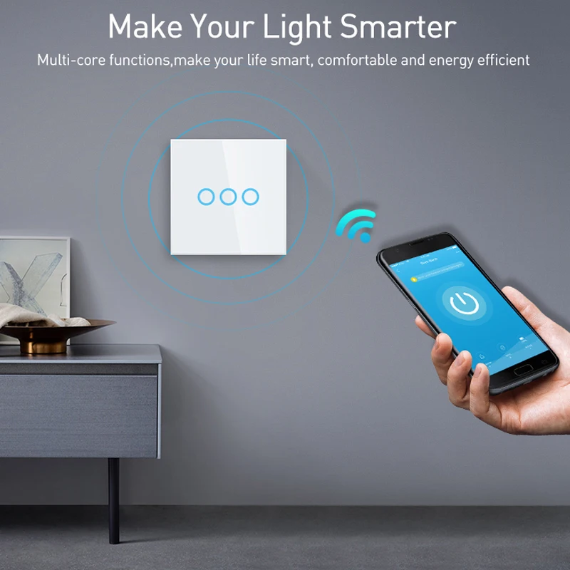 NEO COOLCAM 3CH Z-wave Plus настенный выключатель света 3 банды домашней автоматизации настенный выключатель света сенсорный пульт дистанционного управления ЕС 868,4 МГц