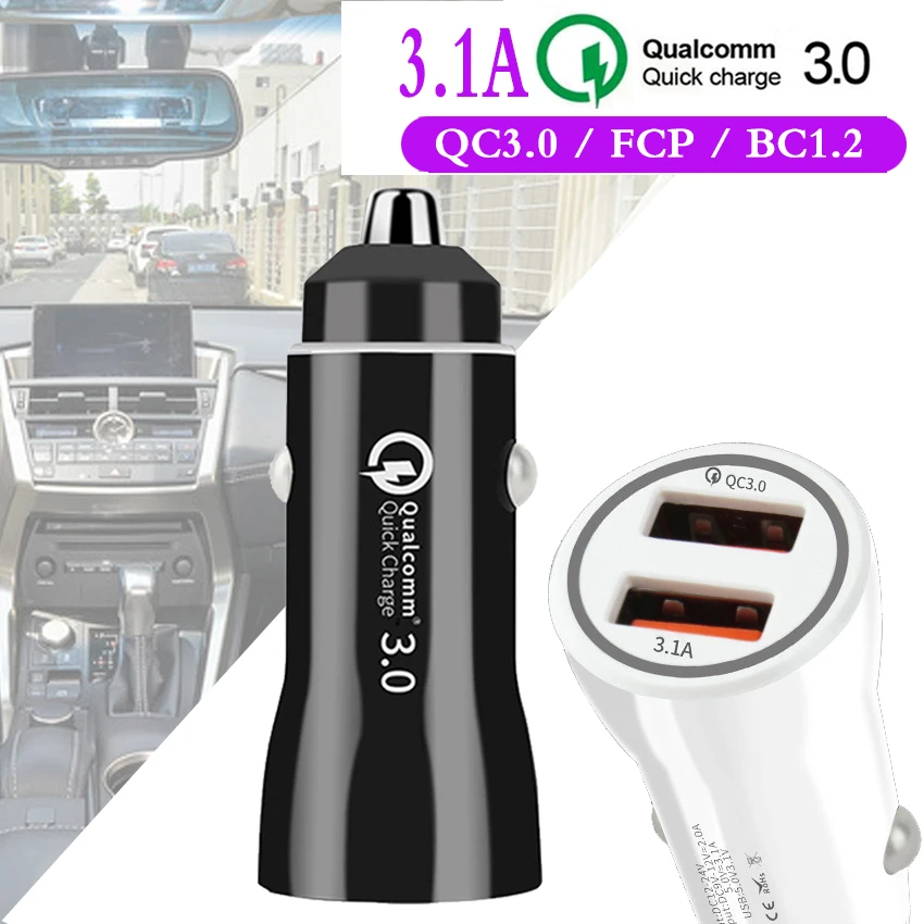 

Multi USB Car Fast Mobile Phone Charger Qualcomm Quick Charge 3.0 Coche Cargador Auto For iphone Xiaomi Samsung Huawei Oneplus