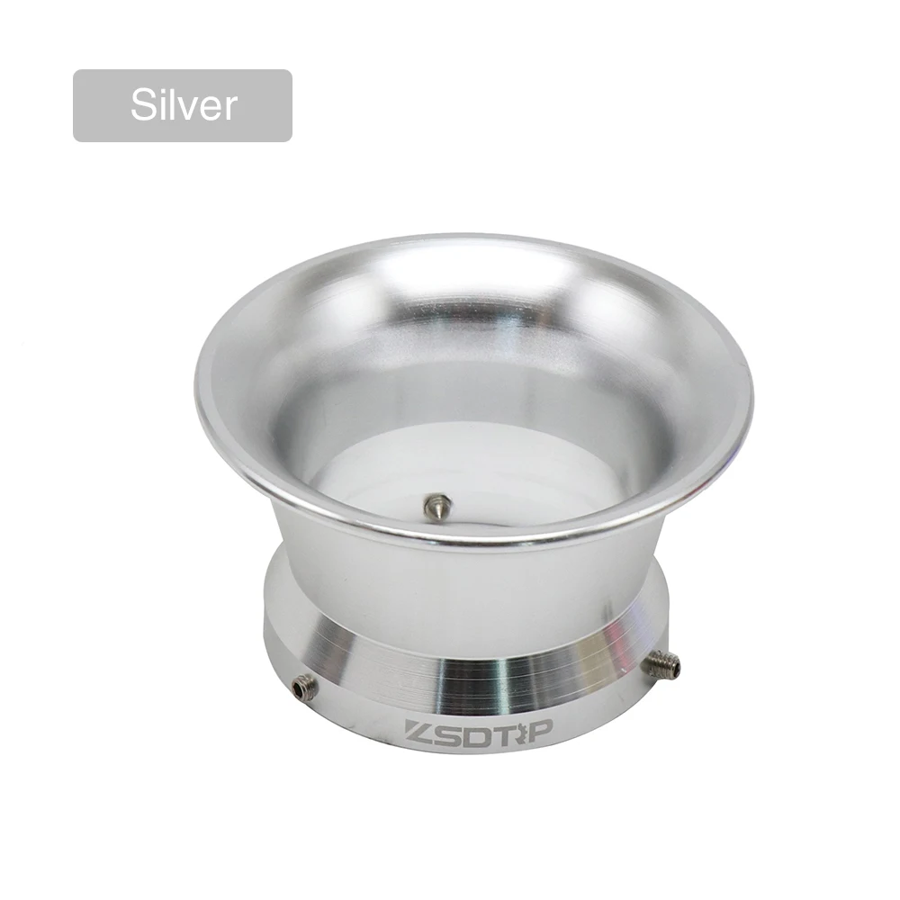 ZS Racing 55 мм PWK32 PWK34 конкурентоспособная мото модификация карбюратор воздушный фильтр чашка ветер чашка цветная чашка с рожком алюминиевый сплав - Цвет: Серебристый