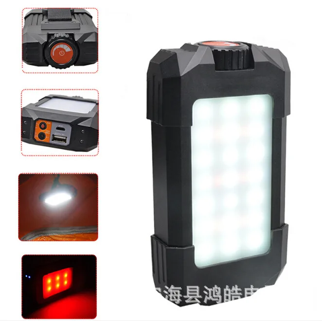 

USB Charging Tent Light Stepless Dimming Camping Light with Thermometer Compass Campsite Lamp
