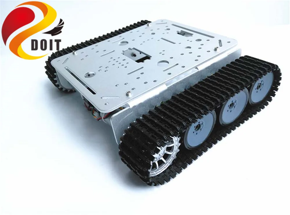 SZDOIT TP200 металла умный робот шасси танка комплект гусеничная+ 9 В/12 V двигателей с датчиком DIY для Arduino