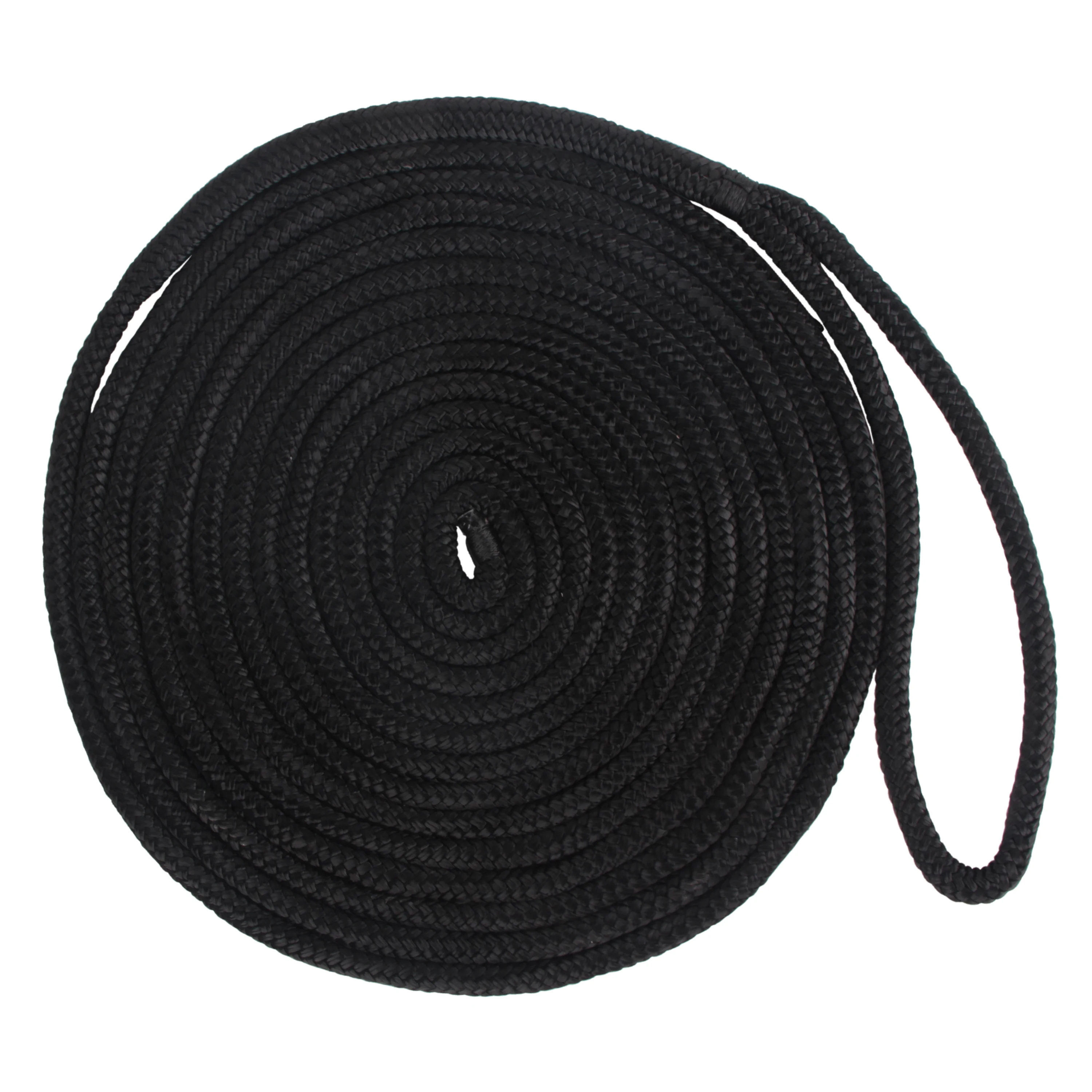 ANCHOR LINE 3//8/"X 100 FT BLACK DOUBLE BRAID NYLON ROPE DOCK MOORING MADE IN  USA