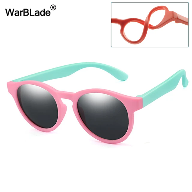 WarBlade Runde Polarisierte Kinder Sonnenbrille Silikon Flexible