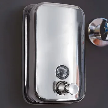 

Hand Press Soap Dispenser Wall-mounted Liquid Soap Holder Refillable Stainless Steel Empty Soap Container for Home Hotel (800ml)
