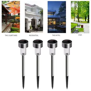 

LED Solar Lawn Light Outdoor White Solar Lamp Powered Solar Street Light Waterproof Tube Small For Garden Sunlight K1F6