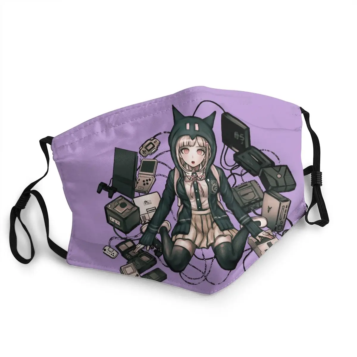 Многоразовая унисекс маска для лица Chiaki Nanami Danganronpa взрослых приключений игры