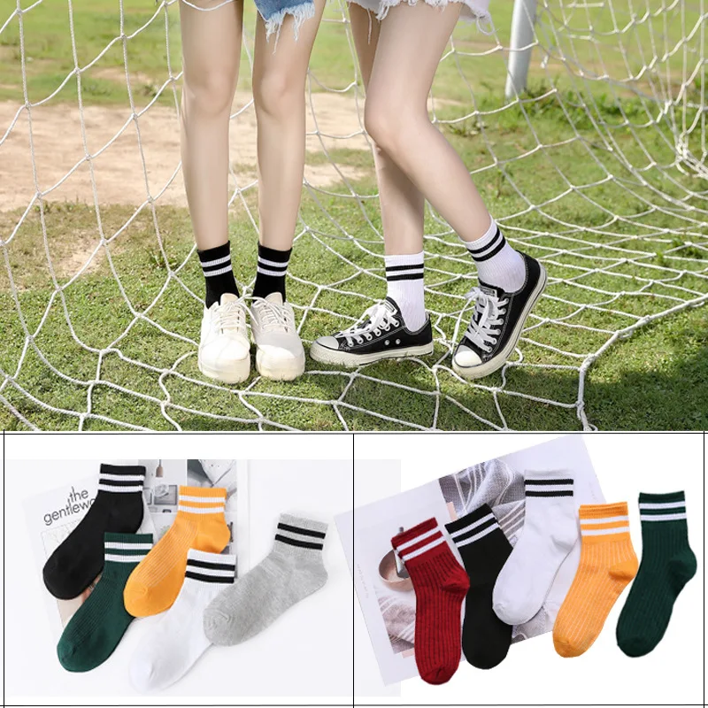 New High Quality Women Girls Socks Casual Striped Candy Colors Cotton Comfortable Short Sock Fashion Female Funny Socks