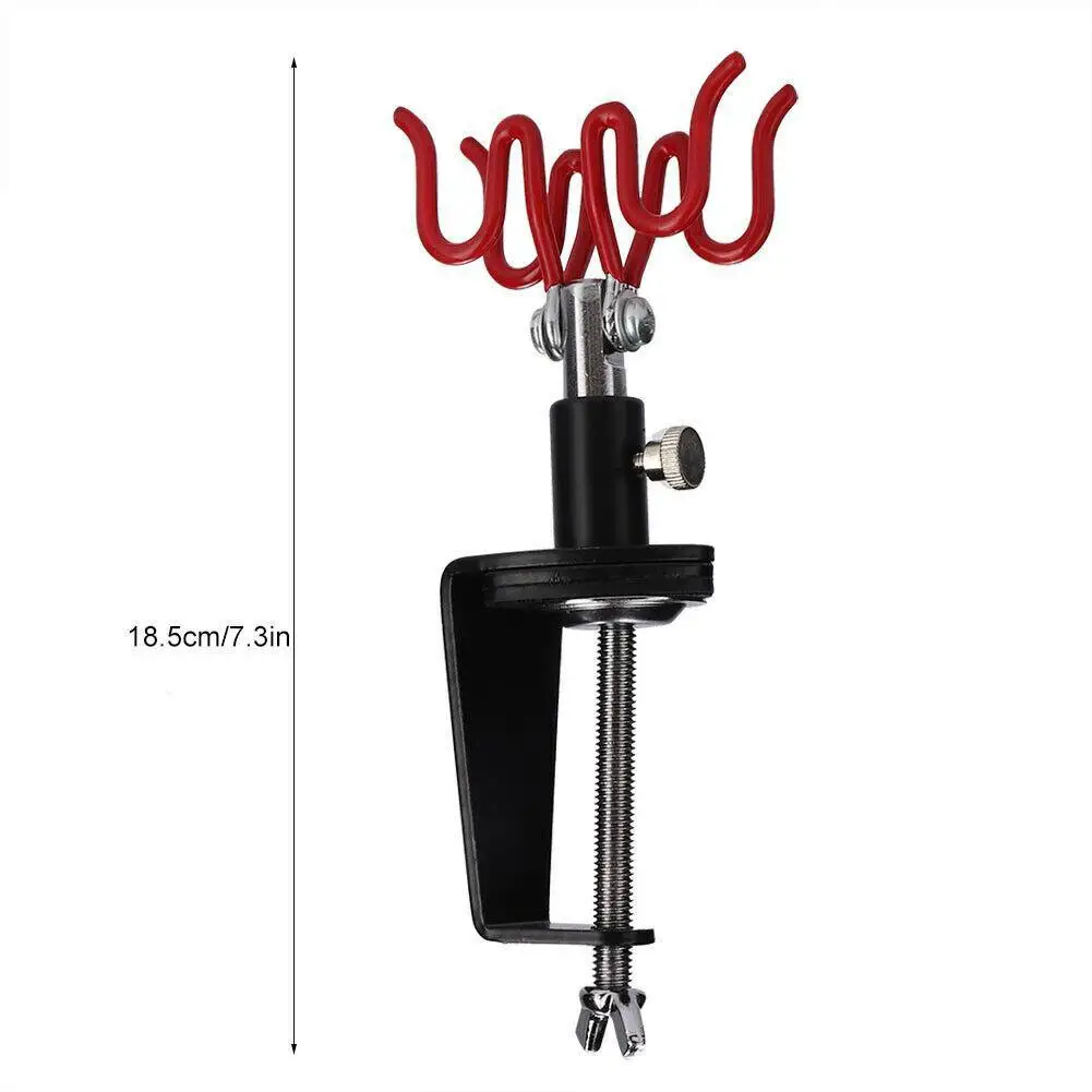 

Airbrush Holder stand Holds 2 Airbrushes Clamp-On Table Mount Paint Hobby Kit