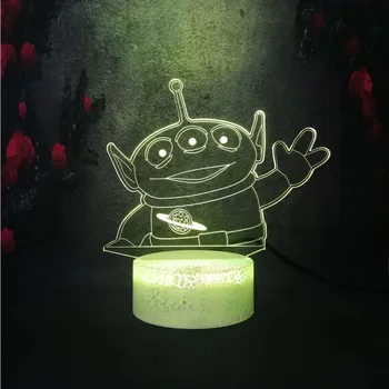 

Amore Luminous Cartoon Mini Alien Creative LED Mood Night Light Child Like Birthday Christmas Holiday Gift Toy Crack Table Lamp