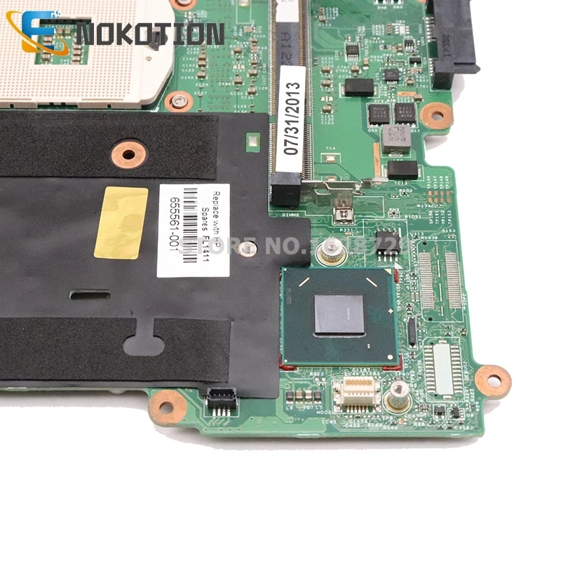 NOKOTION Материнская плата ноутбука для hp Probook 6360T 48.4KT01.021 655561-001 материнская плата HM65 DDR3 GMA HD полный тест