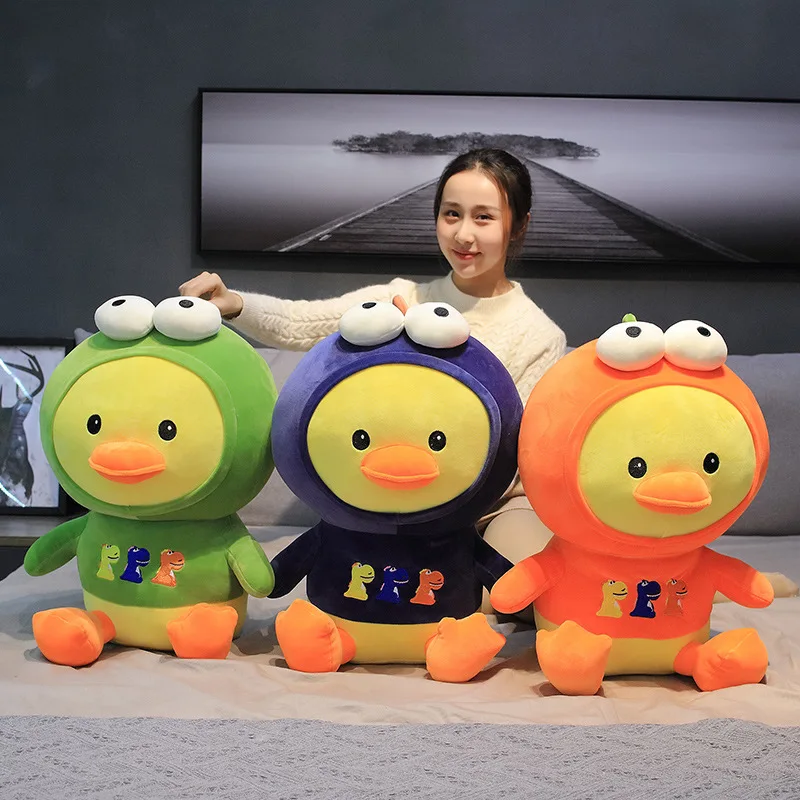 3 цвета Новые милые маленькие желтые с рисунком утки динозавра Плюшевые игрушки