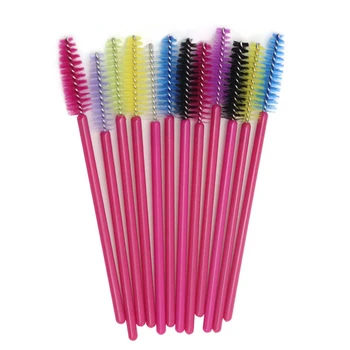 

50Pcs Disposable Eyelash Brush Mascara Wands Colorful Plastic Applicator Professional Makeup Eye Brushes Eyelashes Extension