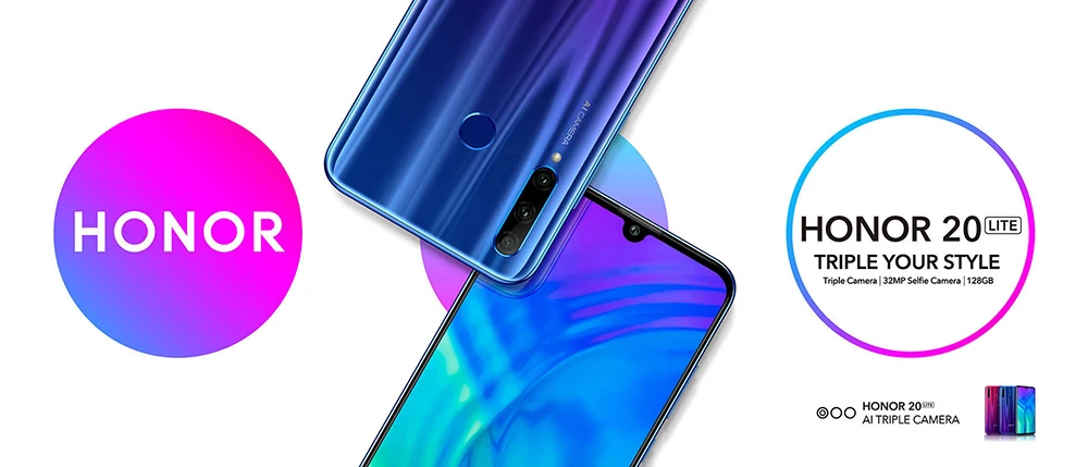 Global Version Honor 20 Lite 4GB 128GB Front 32MP Kirin 710 Octa Core Smartphone  (1)