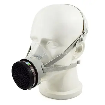 

1Set Safety Silicone Protective Face Cover Anti-Dust Chemical Gas Mask Filter Breathable Respirator for Industry