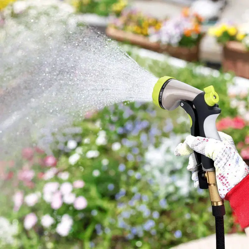 ABSF Garden Hose Nozzle Spray Nozzle, Water Nozzle with Heavy Duty 8 Adjustable Watering Patterns, Slip and Shock Resistant for