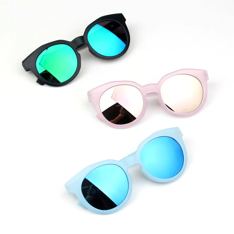 New Kids Sunglasses Grils Colorful Baby Reflective Sunglasses Children Glasses