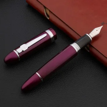 

luxury brand JINHAO 159 Fountain Pen purple silver ink office pen signature pen metal spinning pen Stationery Office School