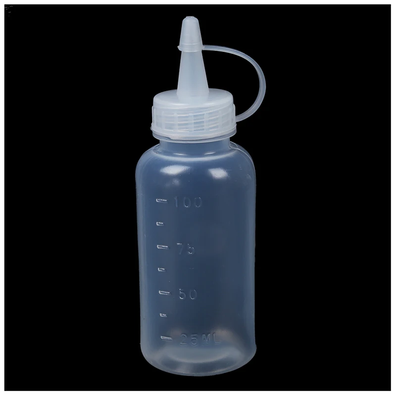 Прозрачная соковыжималка 100 мл Белый дозатор крышки (10 бутылок)|Многоразовые