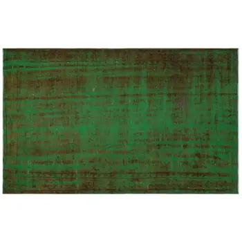 

Handmade Green Vintage Overdyed Turkish Area Rug 145x237 Cm-4'9''X7'9''