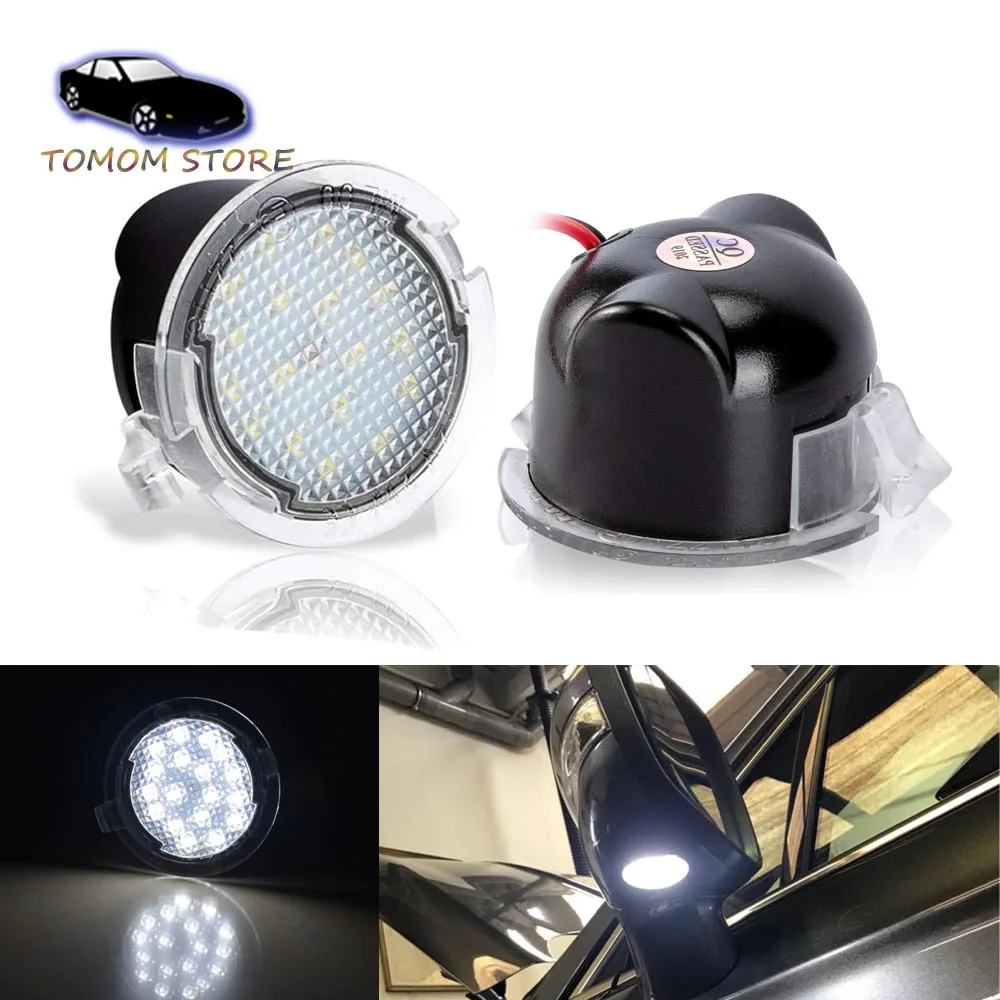 2 Pz Per Ford Edge Mondeo Explorer Taubus F-150 Pick Up S-Max Bianco Led Under Specchio Puddle Luce Car Styling Accessori