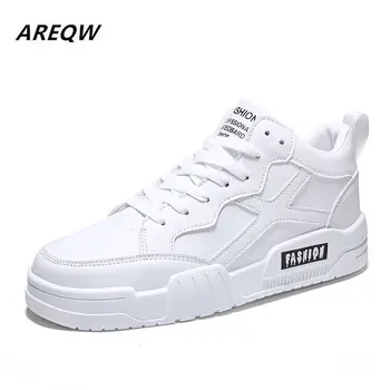 

2019 Spring and Autumn New Men's Casual Shoes Leather Wild Low To Help Round Head Breathable Lightweight Men's Shoes