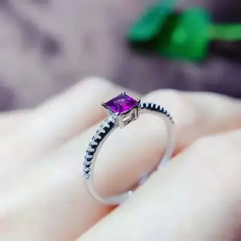 

Natural gemstone Pakistan natural Garnet Ring 925 silver 4mm