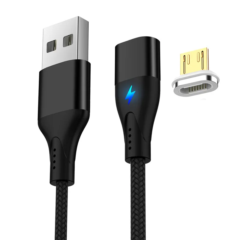 3A Магнитный кабель Micro USB для быстрой зарядки type C usb-кабель для Xiaomi 1 м Магнитный Быстрый зарядный кабель type-C USB для samsung