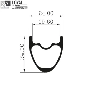 

27.5er Super Light Bike Carbon Rim T700 Carbon Fiber Made Hookless Rims 24*24mm Width Tubeless Ready For XC Bicycle MTB Wheels