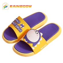 

2022 New Summer Women Slippers Unisex Men Couples Cute Cartoon Hand Painted Design Quality Slides EVA Waterproof Bathroom Casa