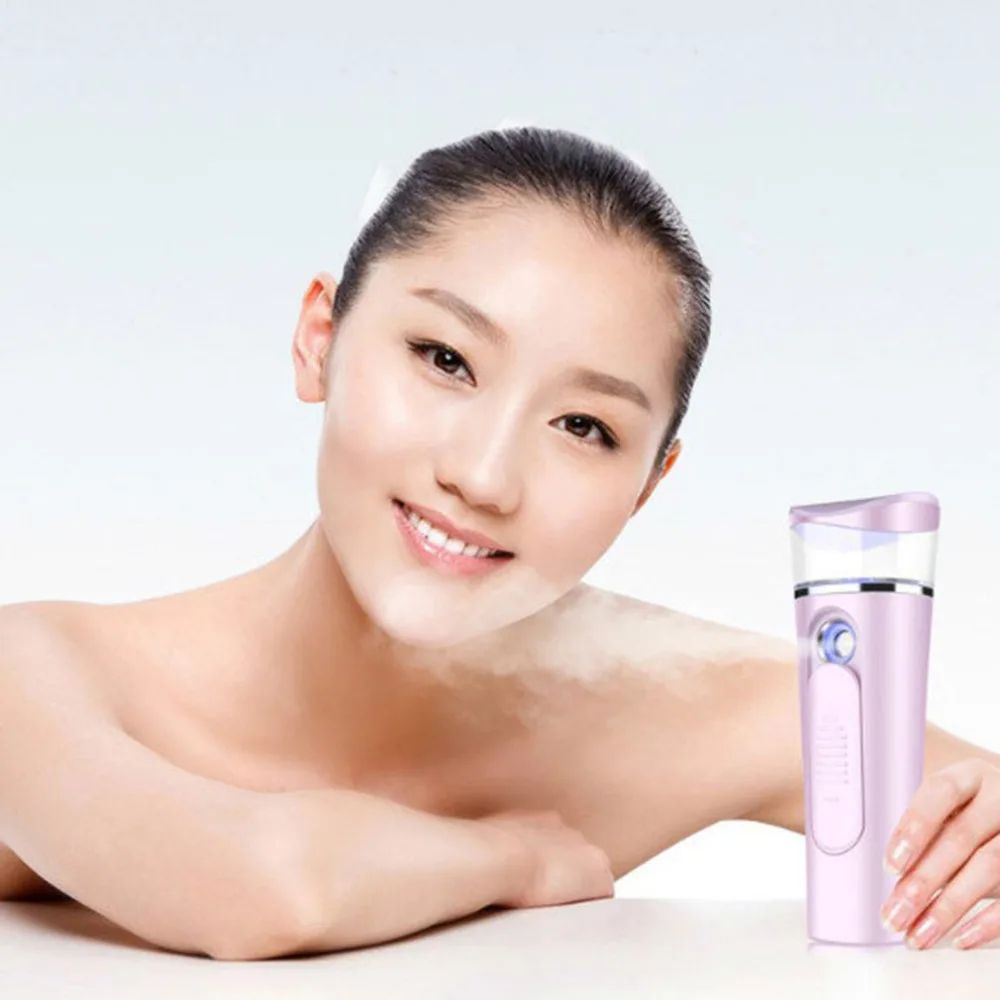 

2018 newRechargeable spray face moisturizer beauty instrument steaming face white 701s dorpshipping