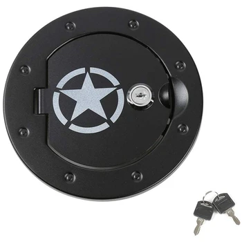 

Gas Cap Cover Locking Gas Tank Door for 2007-2018 Jeep Wrangler JK Pentastar Style