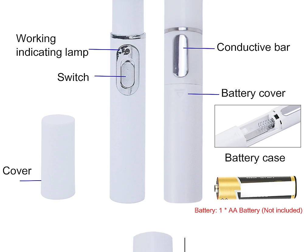 Licheng Acne Laser Pen Portable Wrinkle Removal Machine Durable Soft Scar Remover Device Blue Light Therapy Pen Massage Relax