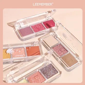 

leemember Lai Meng Music Color Eye Shadow Grape Purple Sequin Eyeshadow Compact Cement Color Novice Recommended