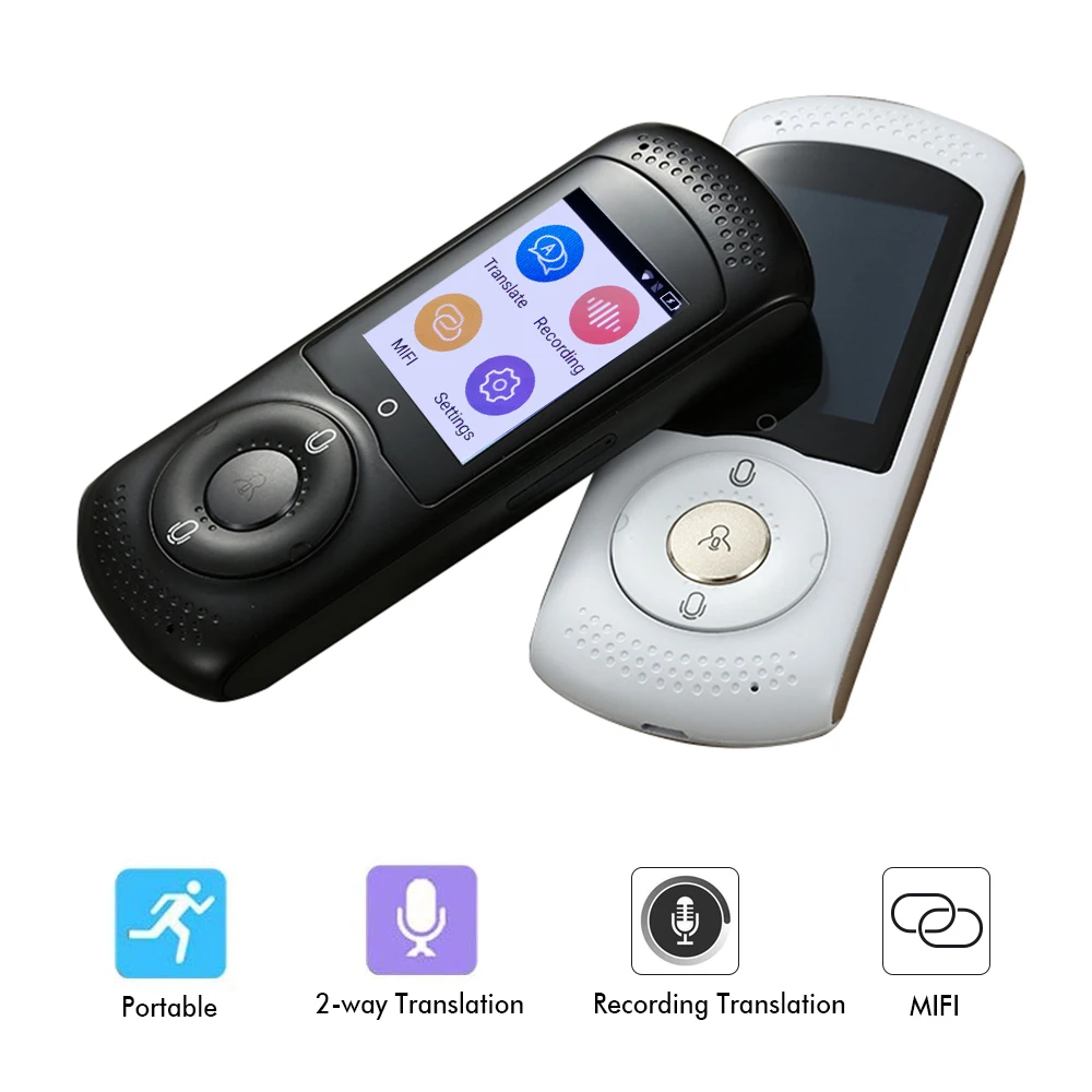 

Smart Voice Language Translator 2.0" TouchScreen Real Time Instant Portable Translator 45 Languages Two Way Translation 4G WiFi