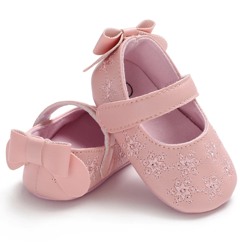 Newborns Fashion Solid Color Casual Shoes Princess Shoes Soft-soled Sneakers 0-18 Months Baby Bed Shoes Baby Walking Shoes