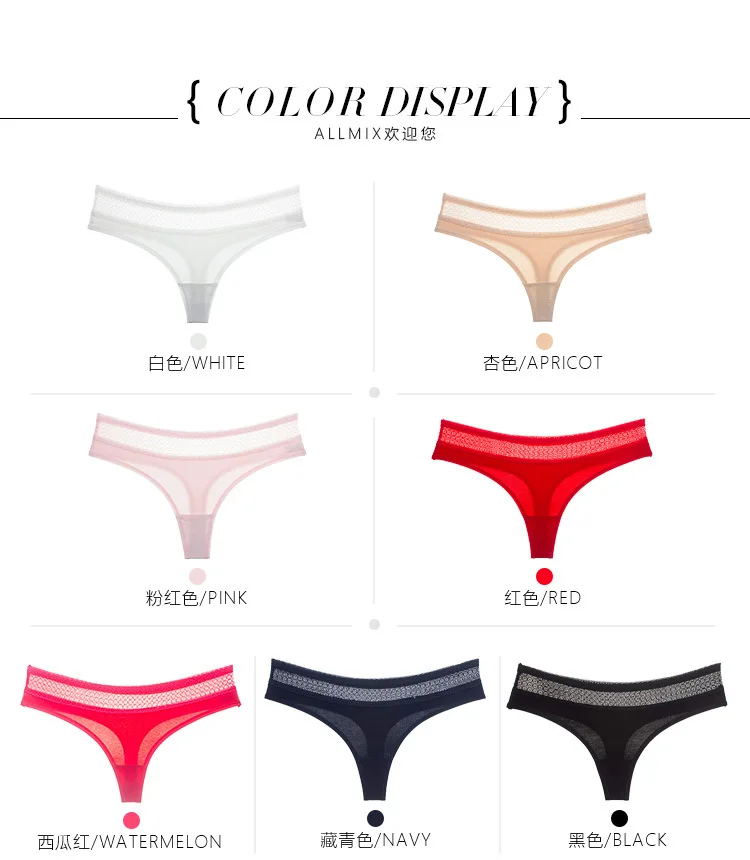 3Pcs Pure Cotton Soft Women's Sexy Lace Panties Thongs G Strings Seamless Underwear Women Panty Briefs Bikini Cotton Crotch